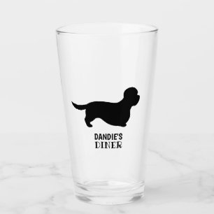 Dandie Dinmont Terrier Silhouette Anpassningsbar H Glaskopp
