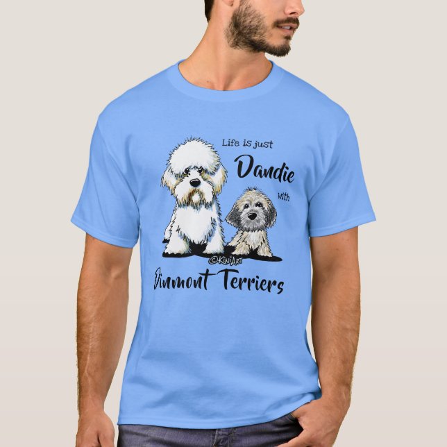 Dandie Dinmont Terriers T-Shirt (Framsida)