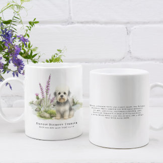 Dandie Dinmont | Watercolor Dog & Breed Quote Kaffemugg