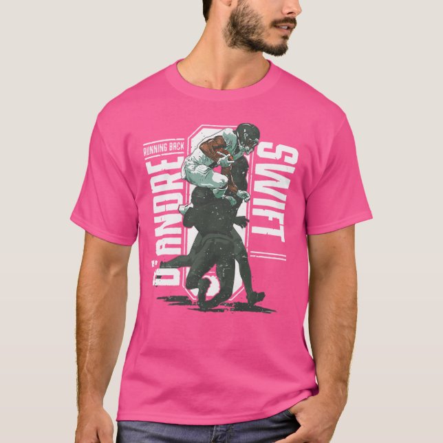 D'Andre Swift Philadelphia Hurdle T Shirt (Framsida)