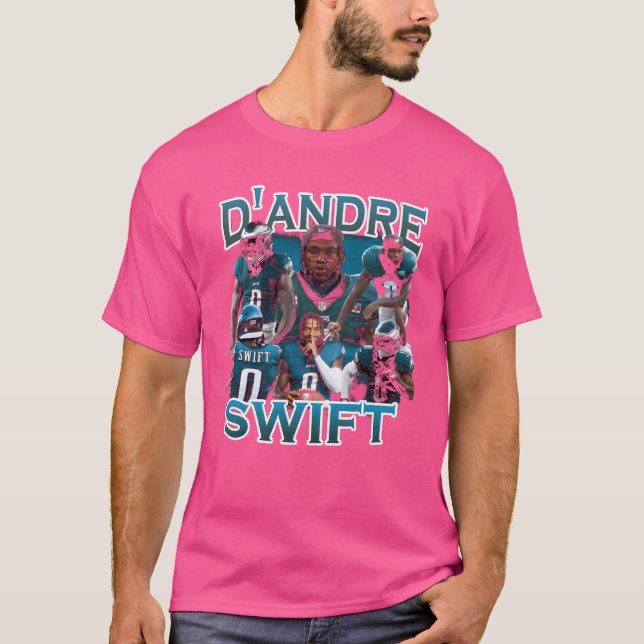 D'Andre Swift Retro Collage T Shirt (Framsida)