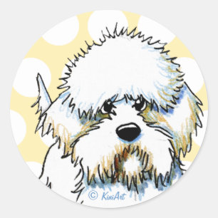 Dandy Dinmont Terrier Sticker Runt Klistermärke