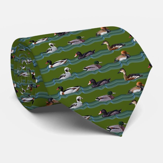 Dandy Ducks slips dubbelsidigt tryck (mörkgrön) (Rullad)