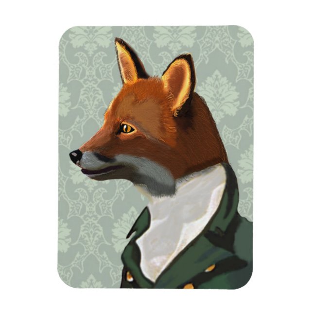 Dandy Fox Porträtt 2 Magnet (Vertikal)