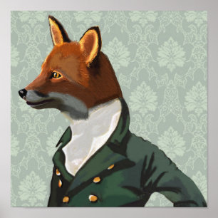 Dandy Fox Porträtt Poster
