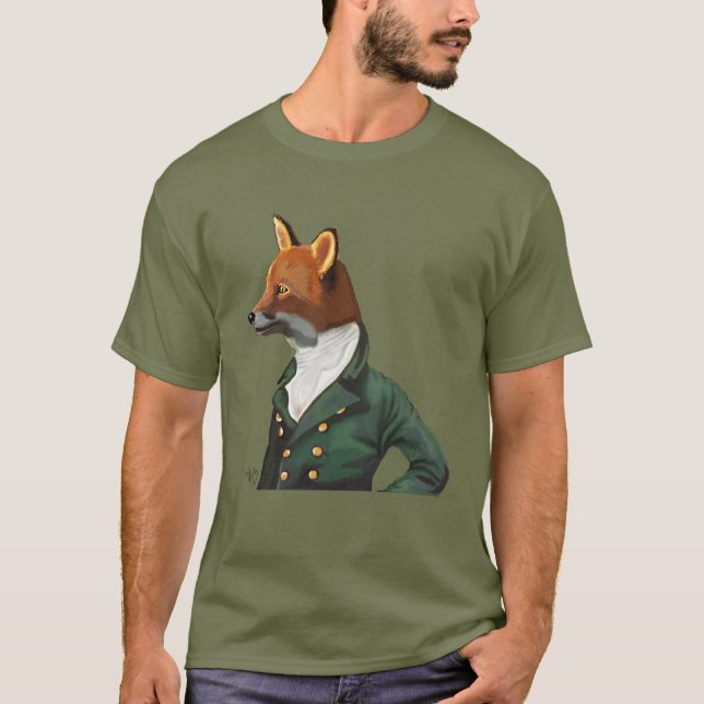 Dandy Fox Porträtt T-shirt (Framsida)