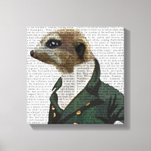 Dandy Meerkat Porträtt Canvastryck