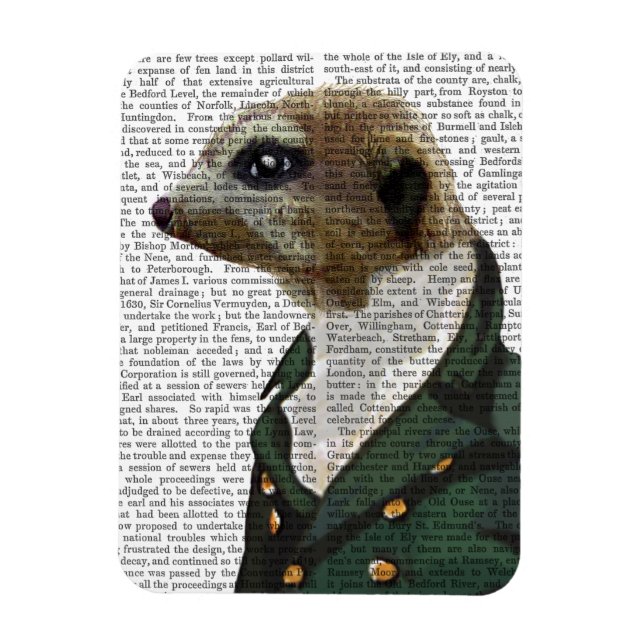 Dandy Meerkat Porträtt Magnet (Vertikal)