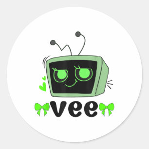 Dandys World Vee Costume För barn and Vuxnas Runt Klistermärke