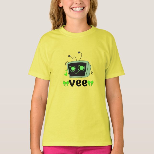 Dandy's World Vee Costume - Roligt Character Tee (Framsida)