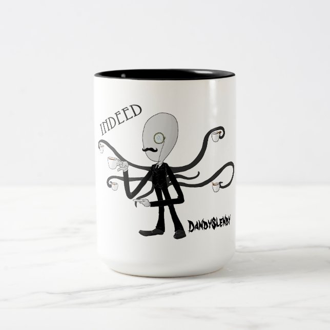 DandySlendy - Slenderman dricker teamuggen Två-Tonad Mugg (Center)