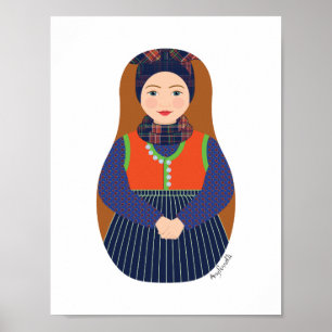Dane, Rømø Matryoshka Affisch