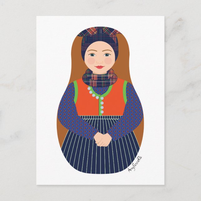 Dane, Rømø Matryoshka vykort (Framsida)