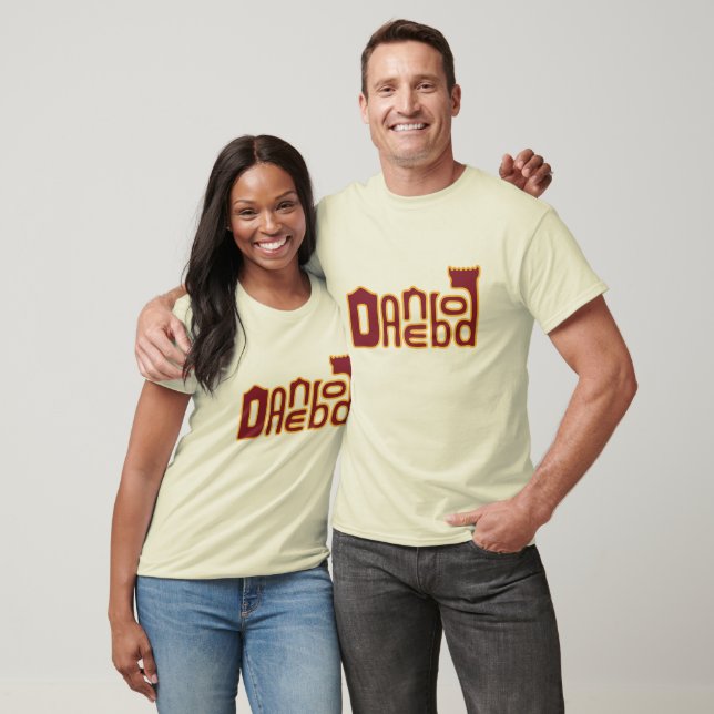 Danebod Melty Logotyp - Maroon/Guld Tee (Unisex)