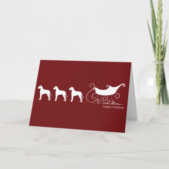DaneDeer och Santas Sleigh Helgkort (Framsida)