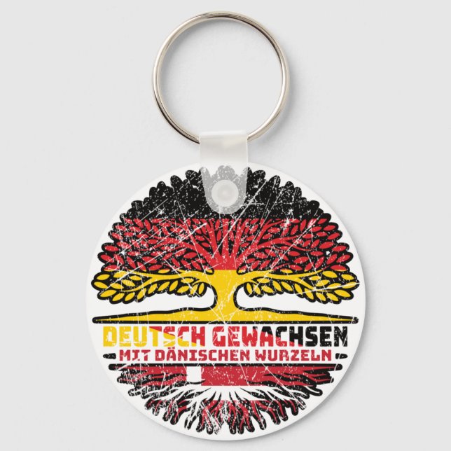 Dänemark Dänisch Deutsch Deutschland Baum Wurzel Nyckelring (Framsida)