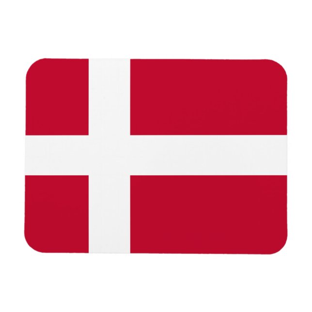 Dänemark Flagge Magnet (Horisontell)