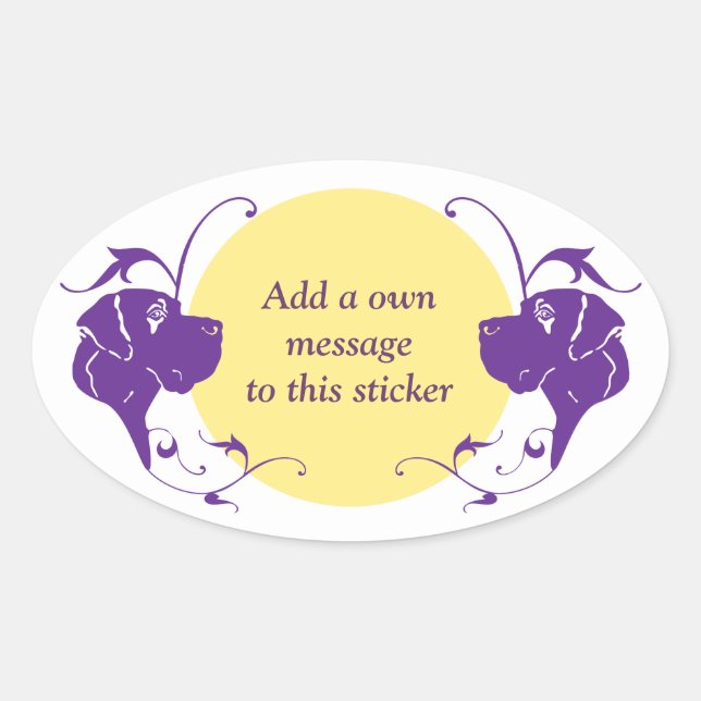 Danesticker Ovalt Klistermärke (Framsida)