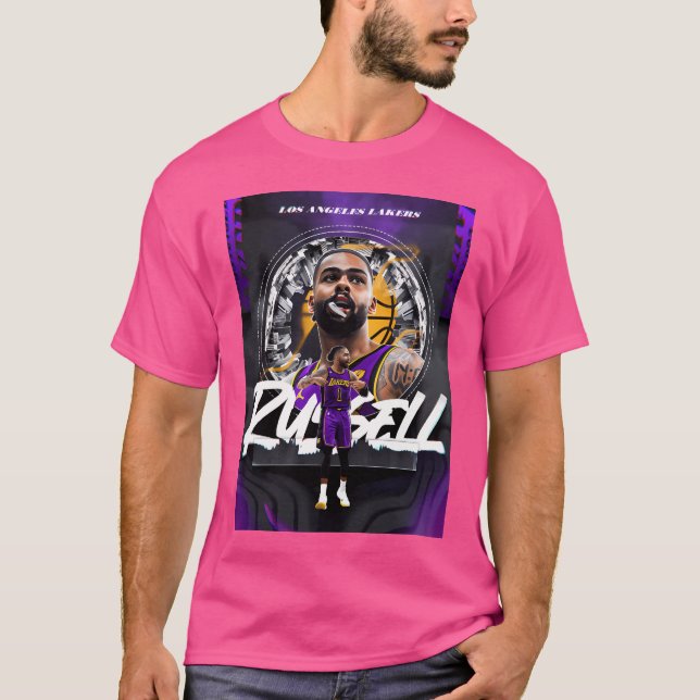D'Angelo Russell Art Basketball T Shirt (Framsida)
