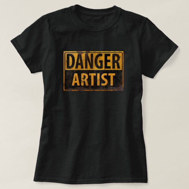 DANGER ARTIST Distress Metall Rust-tecken Tröja (Design framsida)