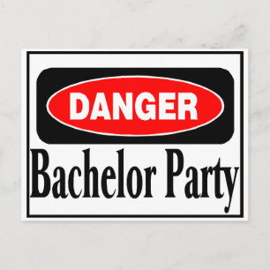 Danger Bachelor Party Vykort