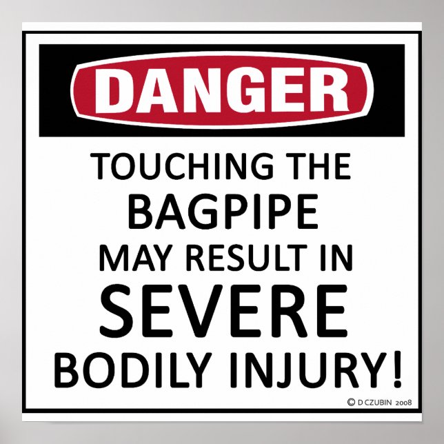 Danger Bagpipe Poster (Framsidan)