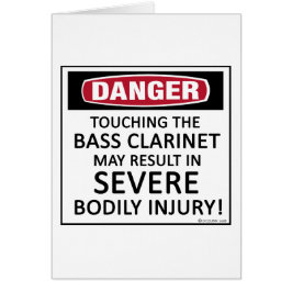 Danger Bass Clarinet Hälsningskort