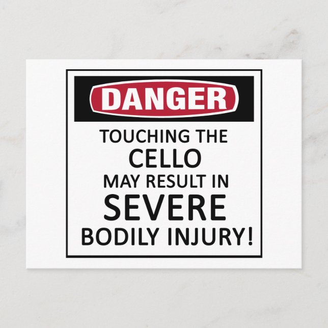 Danger Cello Vykort (Framsida)