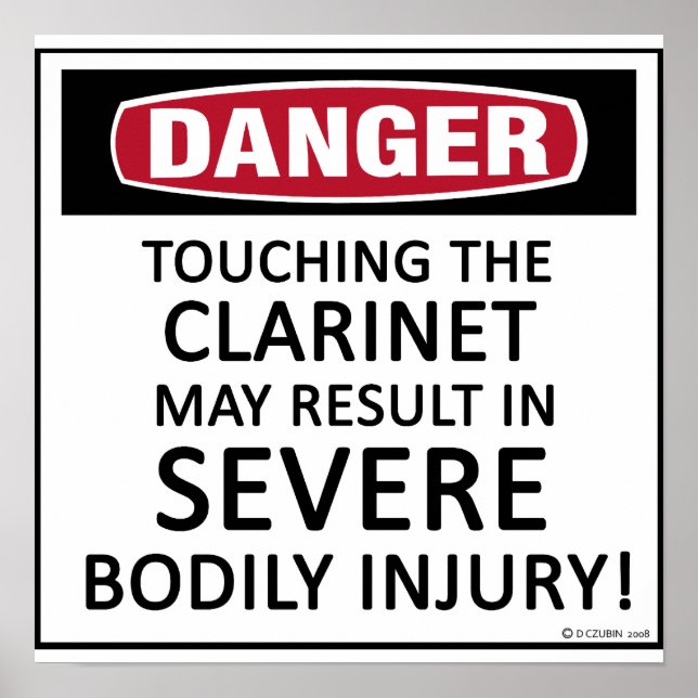 Danger Clarinet Poster (Framsidan)