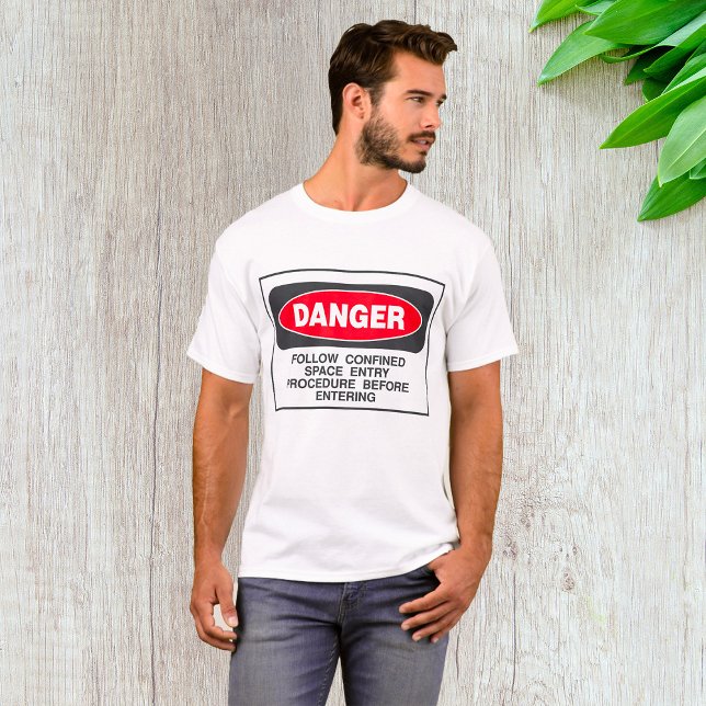 Danger Confined Space Entry Safety Warning T Shirt (Skapare uppladdad)