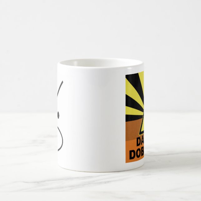 Danger Doberman Coffee Mugg (med namn) (Center)