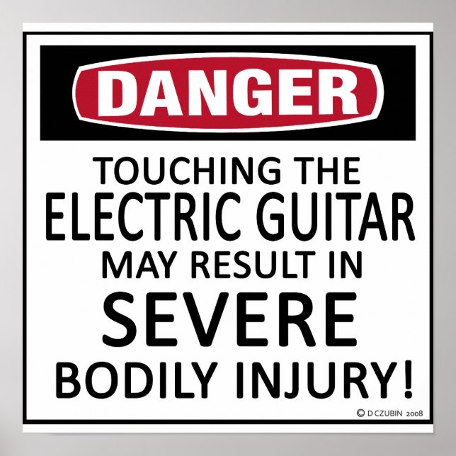 Danger Electric Guitar Poster (Framsidan)