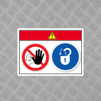 Danger/Equipment Starts Automatically Label Klistermärken