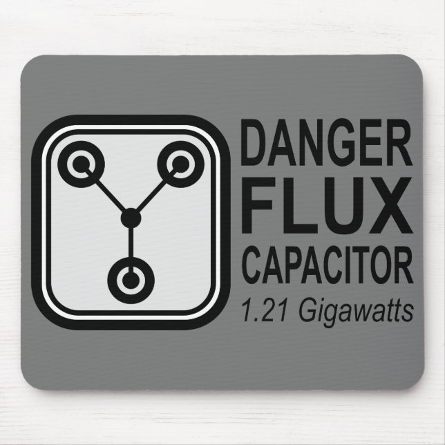 Danger FLUX Capacitor 1.21 Gigawatts Musmatta (Framsidan)