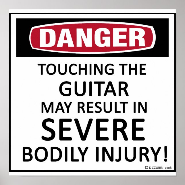 Danger Guitar Poster (Framsidan)