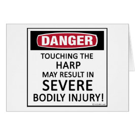 Danger Harp Hälsningskort