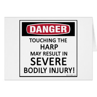 Danger Harp Hälsningskort