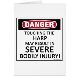 Danger Harp Hälsningskort