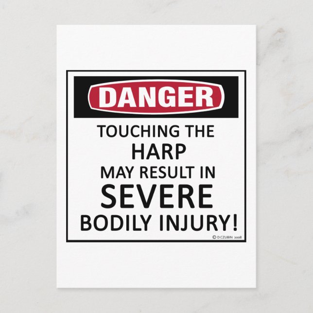 Danger Harp Vykort (Framsida)