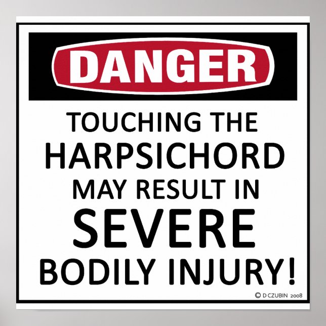 Danger Harpsichord Poster (Framsidan)