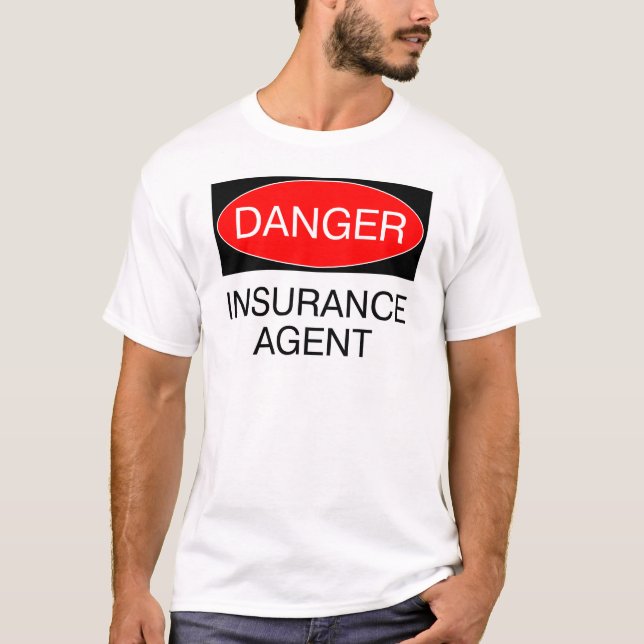 Danger - Insurance Agent Funny T-Shirt Mugg Hat Ba (Framsida)