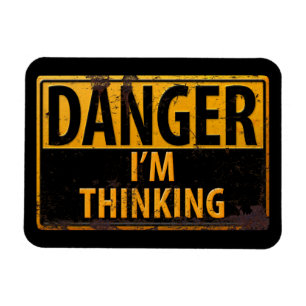 DANGER, jag är DANGER, jag tänker på Metall Rust-s Magnet