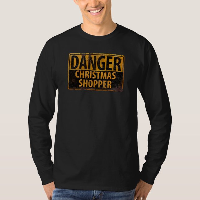 DANGER Julköpare - varningsskylt för Metall T Shirt (Framsida)