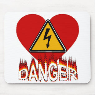 Danger Kärlek Mousepad Musmatta