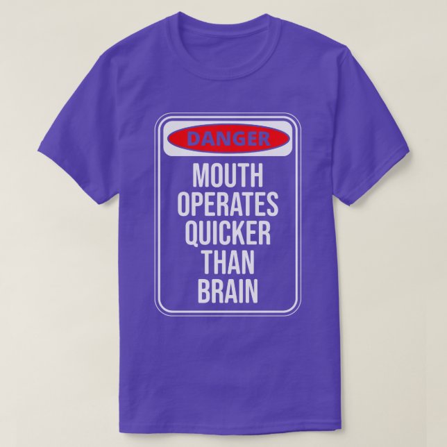 Danger Mouth driver Quicker than Brain Roligt Quot T Shirt (Design framsida)