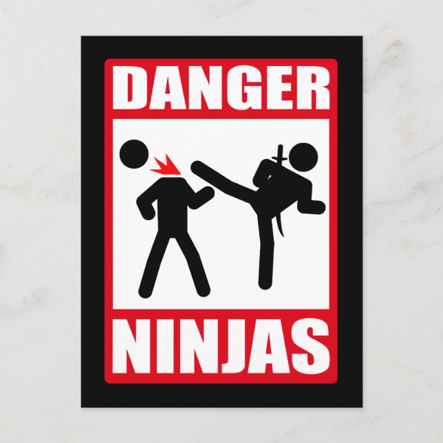 Danger Ninjas Vykort (Framsida)