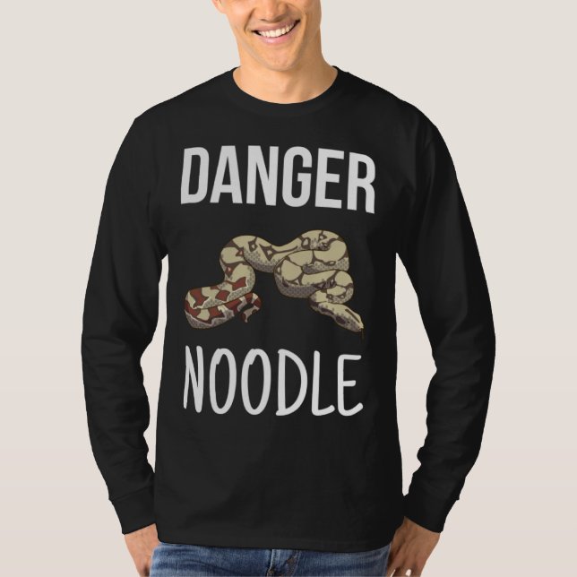 Danger Noodle  Herpetologist Ophidian Snake T Shirt (Framsida)