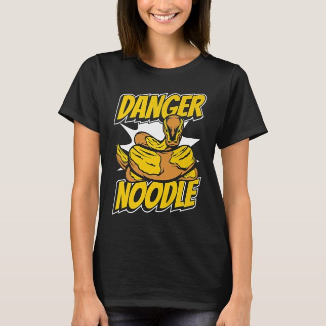 Danger Noodle Snake Owner Snake  Banana Ball Pytho T Shirt (Framsida)