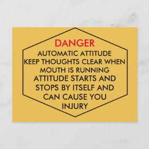 DANGER POSTCARD VYKORT