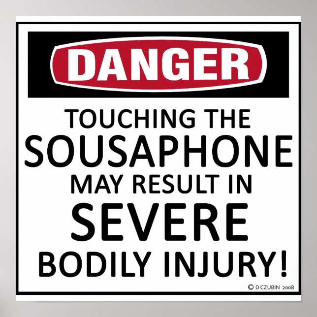 Danger Sousaphone Poster (Framsidan)